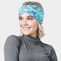 Western Pattern Knit Headband