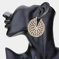 Metal Filigree Pin Catch Earrings