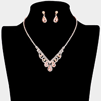 Teardrop Crystal Rhinestone Necklace
