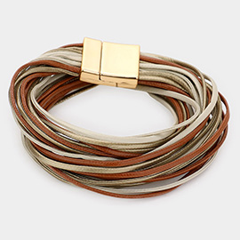 Faux Leather Wrap Bracelet