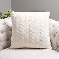 Braided Cable Knit Cushion Cover