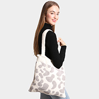 Cow Knit Tote Bag