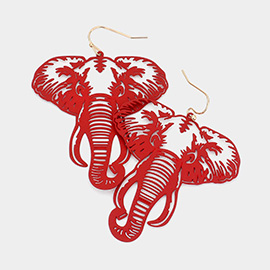 Elephant Filigree Dangle Earrings