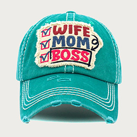 WIFE MOM BOSS Vintage Baseball Cap