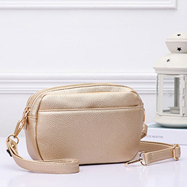 Pebbled Faux Leather Crossbody Bag