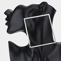 Oversized Open Metal Square Earrings