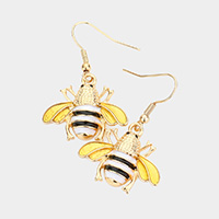 Bumble Bee Dangle Earrings