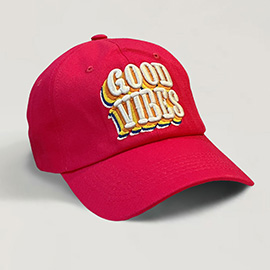 GOOD VIBES Message Baseball Cap