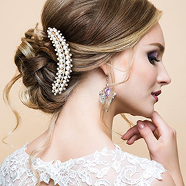 Pearl Stone Embellished Hair Comb
