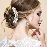Pearl Stone Embellished Hair Comb