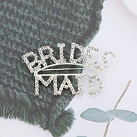 BRIDES MAID Rhinestone Pin Brooch