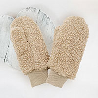 Solid Sherpa Mitten Gloves