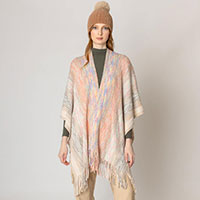 Multi Colored Metallic Knit Ruana