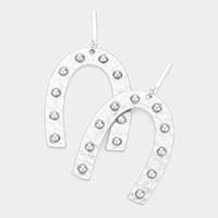 Curved Metal Dangle Earrings