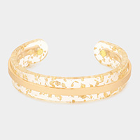 Gold Detailed Resin Cuff Bracelet