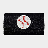 Beaded Baseball Clutch / Crossbody Bag
