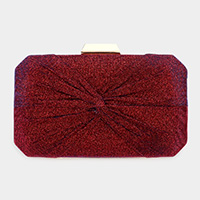 Knotted Shimmery Evening Clutch / Crossbody Bag