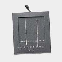 Secret Box _ Sterling Silver Dipped Dropped Metal Chain Dangle Earrings