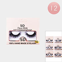 12Pairs - 5D Faux Mink Eye Lashes