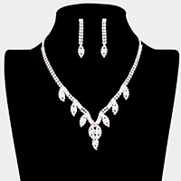 Rhinestone Pave Marquise Accented Necklace