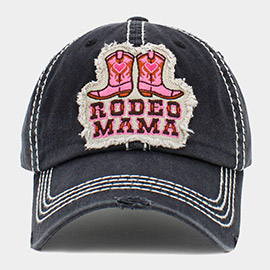 RODEO MAMA Message Western Boots Vintage Baseball Cap