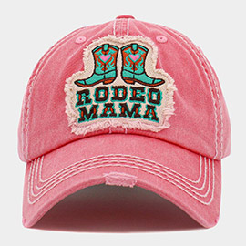 RODEO MAMA Message Western Boots Vintage Baseball Cap