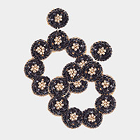 Sequin Flower Cluster Dangle Earrings