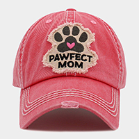 PAWFECT MOM Message Vintage Baseball Cap