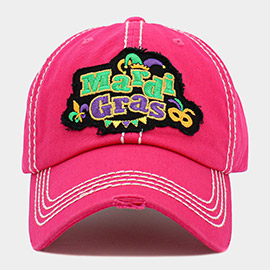 Mardi Gras Message Vintage Baseball Cap