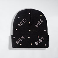 BOSS Bling Message Beanie Hat