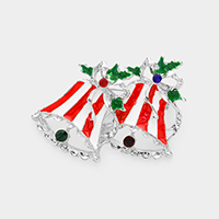 Enamel Christmas Jingle Bell Pin Brooch