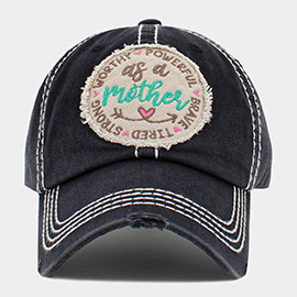 as a mother Message Vintage Baseball Cap