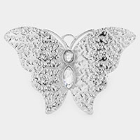 Stone Embellished Butterfly Hinged Bracelet