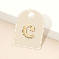 -C- Metal Monogram Initial Lapel Mini Pin Brooch