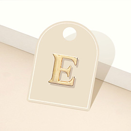 -E- Metal Monogram Initial Lapel Mini Pin Brooch