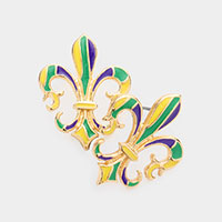 Mardi Gras Fleur de Lis Stud Earrings