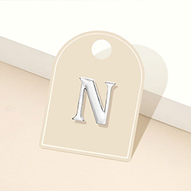 -N- Metal Monogram Initial Lapel Mini Pin Brooch