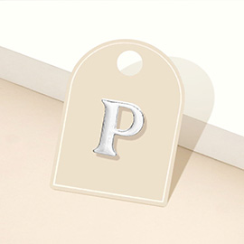 -P- Metal Monogram Initial Lapel Mini Pin Brooch