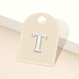 -T- Metal Monogram Initial Lapel Mini Pin Brooch