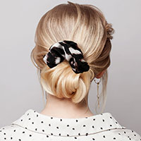Leopard Patterned Scrunchie Hair Band