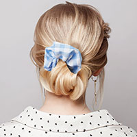 Gingham Check Patterned Scrunchie Hair Band