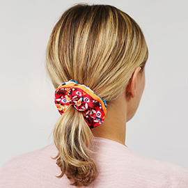 Aztec Patterned Scrunchie Hairband