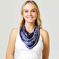 Bandana Floral Patterned Satin Scarf