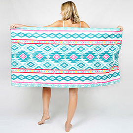 Aztec Printed Beach Towel and Tote Bag