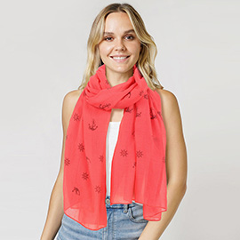 Anchor Patterned Scarf