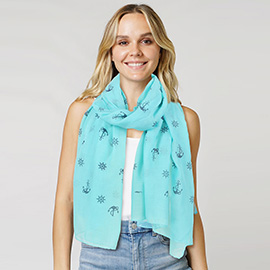 Anchor Patterned Scarf