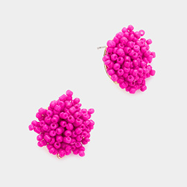 Seed Bead Cluster Stud Earrings