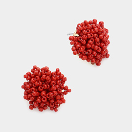 Seed Bead Cluster Stud Earrings