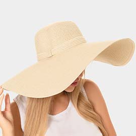 Solid Floppy Straw Sun Hat