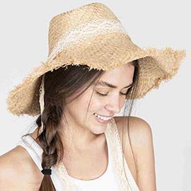 Trim Detailed Straw Sun Hat